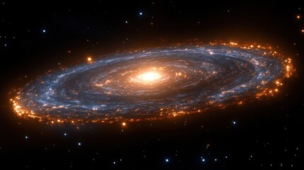 Fototapeta premium Spiral galaxy space, cosmic dust, stars, background, science