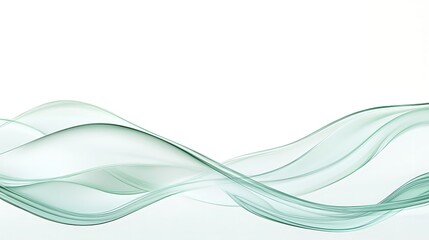 Abstract Green Waves Flowing Design