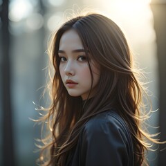 luz suave, niña bonita
