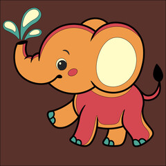 Elephant Retro Vectors & Illustrations