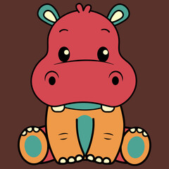 Hippo Retro Vectors & Illustrations