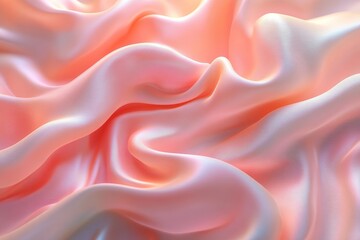 Fototapeta premium Abstract 3d rendering of flowing liquid shapes. Smooth metallic textures for a futuristic feel. Poster, cover, branding, banner, placard., Generative AI