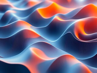 Obraz premium Abstract 3d rendering of rippling surface. Modern wavy background. Fluid motion design for poster, cover, branding, banner, placard., Generative AI