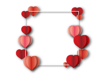 ハートのバレンタインフレーム