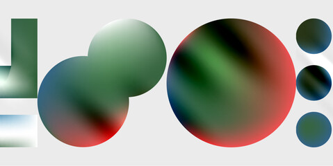 Circles and triangles modern art. Vector Illustration For Wallpaper, Banner, Background, Card, Book Illustration, landing page