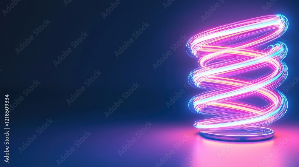 Poster dynamic light streaks twisting and blending dark gradient background futuristic art abstract viewpoi