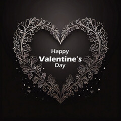 Happy valentines day background with heart balloons