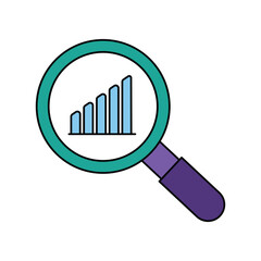 Business Analyst lineal color line icon with white background vector stock illustration