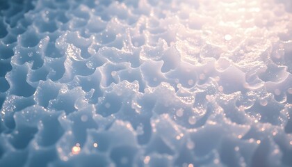 Frozen Ocean: Enigmatic Foam Plastic Texture Close-Up cells macro white light detail design