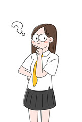  궁금한 여학생