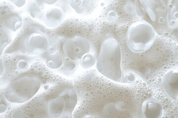 Abstract white bubbles, dynamic design, 3d render, Generative AI