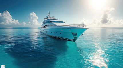 Luxury Yacht in Turquoise Waters: A Serene Escape