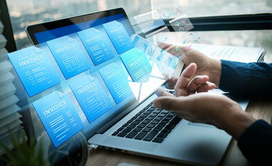 Financial report and banking management with E invoice bill.digital nline statements.c2c online...