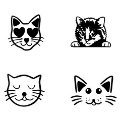 a cat face logo with adorable details that captures everyone's hearts