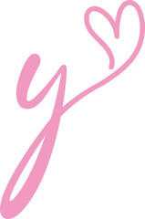 Letter Y Heart Logo Design	 , Y Heart Logo