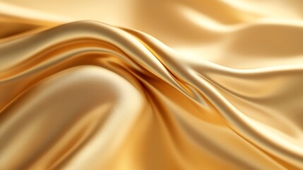 Golden Silk Fabric Draped Luxuriously Soft