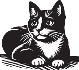cat silhouette vector image