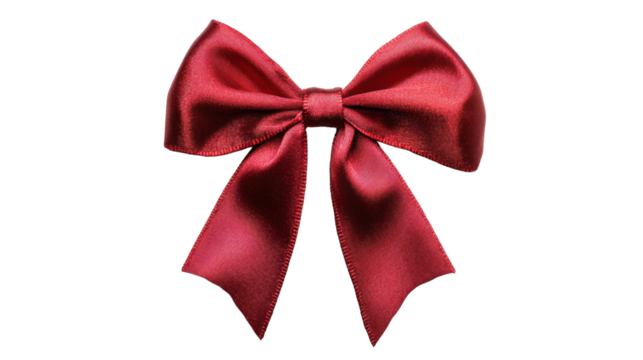 Red bow tie on transparent background