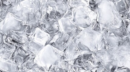 Obraz premium Ice texture, Ice cubes are small