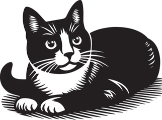 cat silhouette vector image
