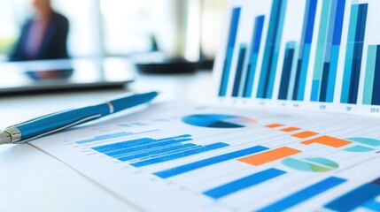 Focused Analyst Working on Spreadsheet in Minimalist Workspace