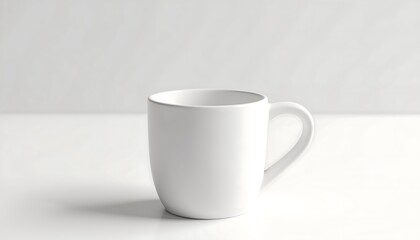 Obraz premium Simple White Coffee Mug Mockup for Branding