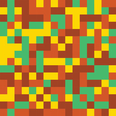 dynamic and playful abstract pattern composed of various sized squares in vibrant colors.