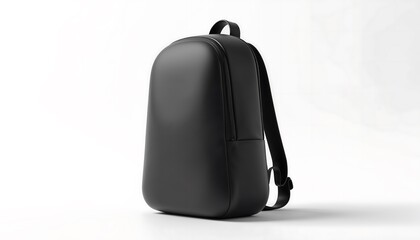 Naklejka premium Sleek Black Backpack Stylish Minimalist Design Travel Bag