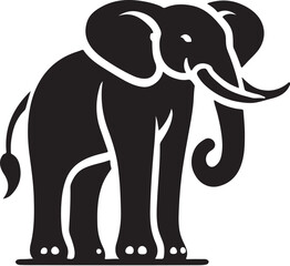 Elephant silhouette vector image