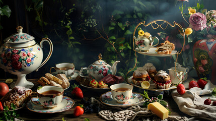 Traditional English tea high tea