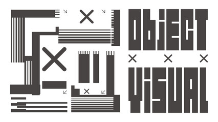 Abstract geometry brutalism background. Brutalist banner template, event design for digital advertisement and social media. Creative geometric shape layout design, vector illustration