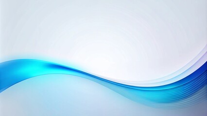 Obraz premium Elegant Blue Gradient and Smooth Curved Lines for PowerPoint Slides