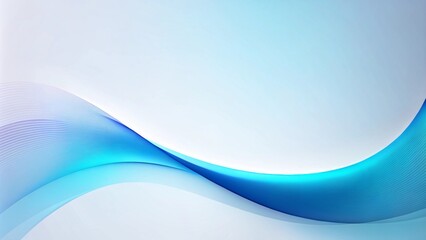 Obraz premium Elegant Blue Gradient and Smooth Curved Lines for PowerPoint Slides