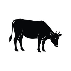 silhouette of a cow vector illustration