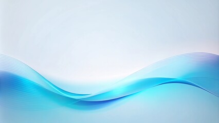 Fototapeta premium Elegant Blue Gradient and Smooth Curved Lines for PowerPoint Slides