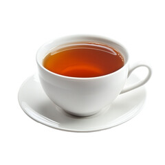 Cup of tea isolated on white background clipping path