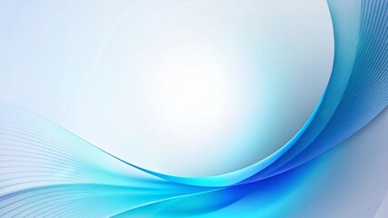 Obraz premium Elegant Blue Gradient and Smooth Curved Lines for PowerPoint Slides