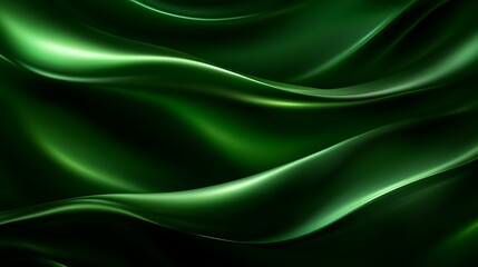 Obraz premium Abstract Green Waves Flowing Seamlessly Elegant Design