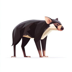 Obraz premium Geometric Tasmanian devil illustration.