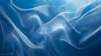 Obraz premium A mesmerizing blue gradient defocused abstract photo with smooth lines, generative ai