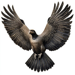 Obraz premium Bronze Eagle Sculpture: Wings Spread Wide.