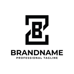 Letters ZB Monogram Logo, suitable for any business with BZ or ZB initials