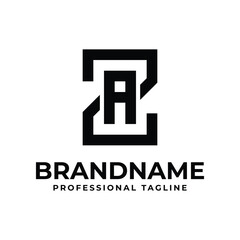 Obraz premium Letters ZA Monogram Logo, suitable for any business with AZ or ZA initials
