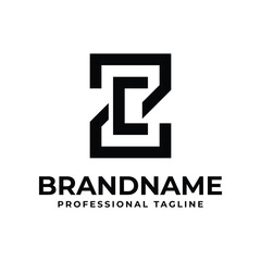Letters ZC Monogram Logo, suitable for any business with CZ or ZC initials