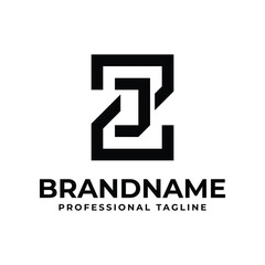 Letters ZJ Monogram Logo, suitable for any business with JZ or ZJ initials