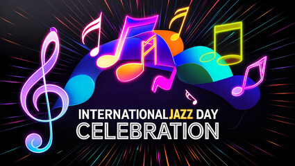 Fototapeta premium Celebrating International Jazz Day and World Music Day