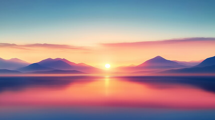 Fototapeta premium sunrise over the lake