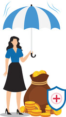 Insurance and finance saving protection in economic crisis