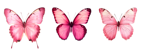Set of Butterflie, on a transparent background.