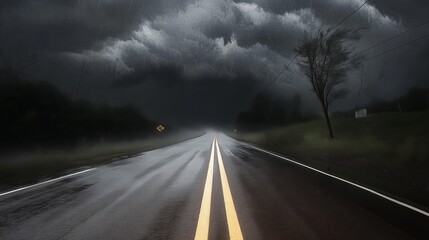 Fototapeta premium the road to storm